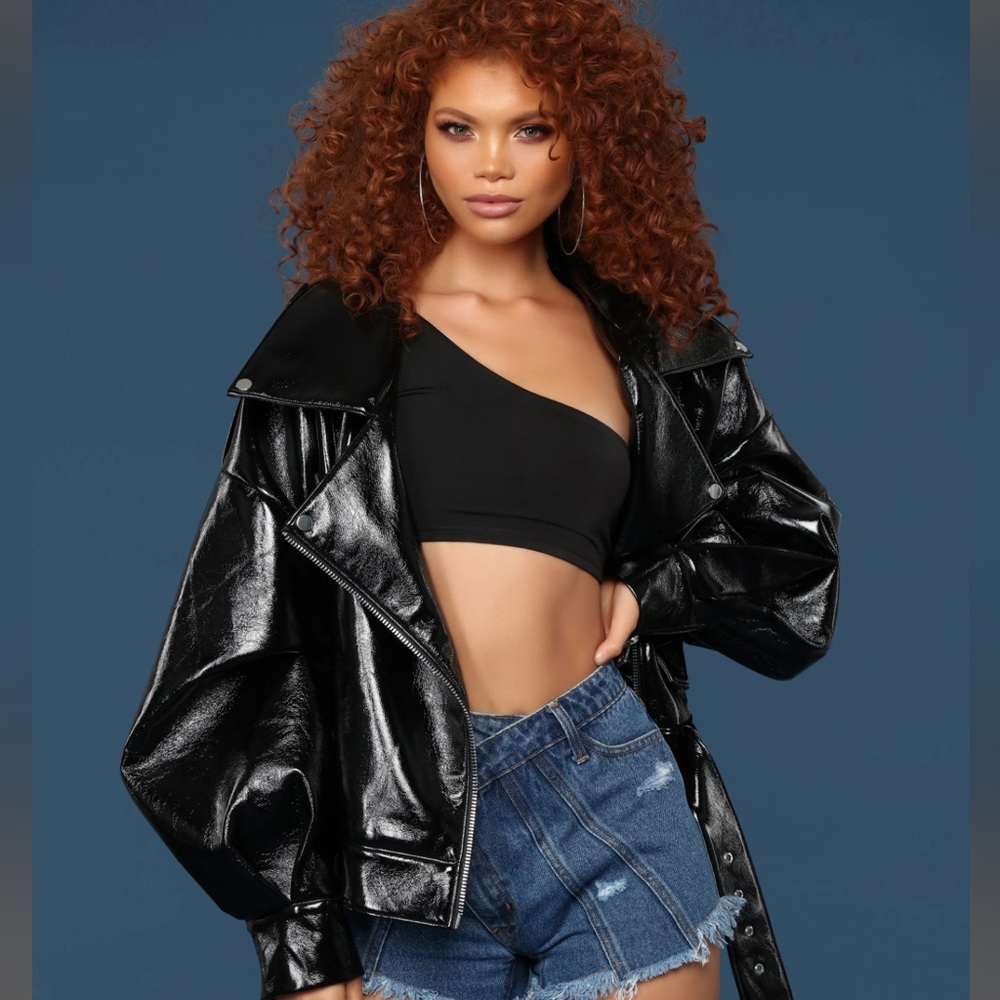 Fashion Nova Cardi B Collaboration-  Oversized Leather Jacket